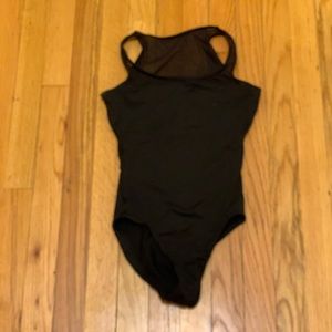 Black Meshed Tank with  Embroidered Back